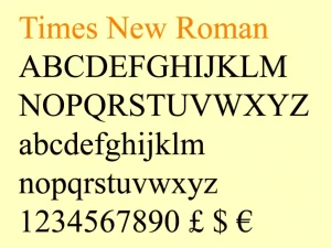 Times new roman Font Generator